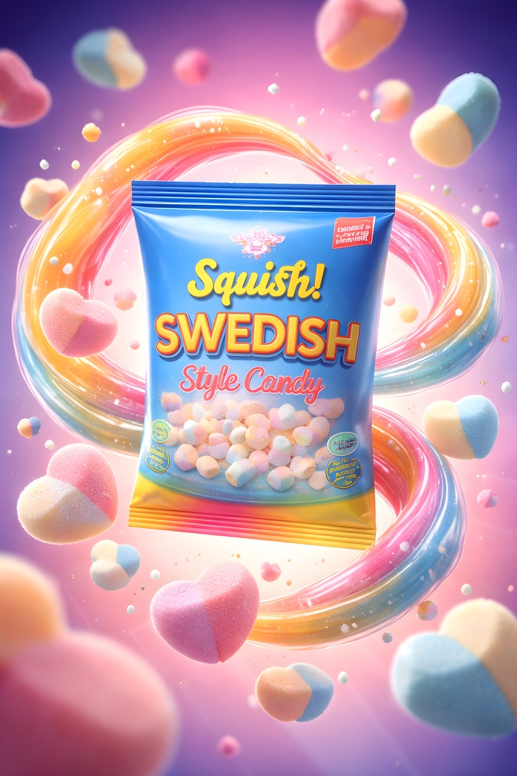 Squish! 120g Swedish Style Candy 120g Swedish Style Candy Gummy Mix