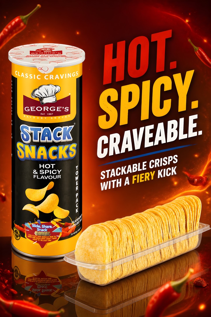 Stack Snacks 100g Hot & Spicy with tay Stack Snacks 100g Hot & Spicy with tay