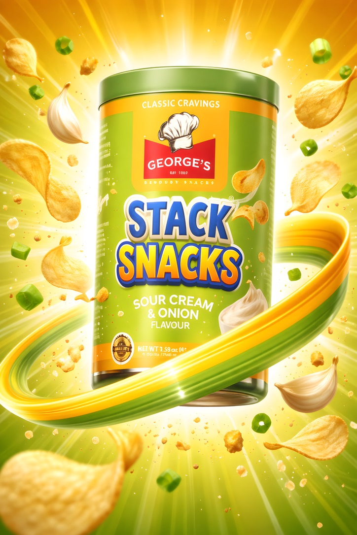 Stack Snacks 45g Sour Cream & Onion Stack Snacks 45g Sour Cream & Onion